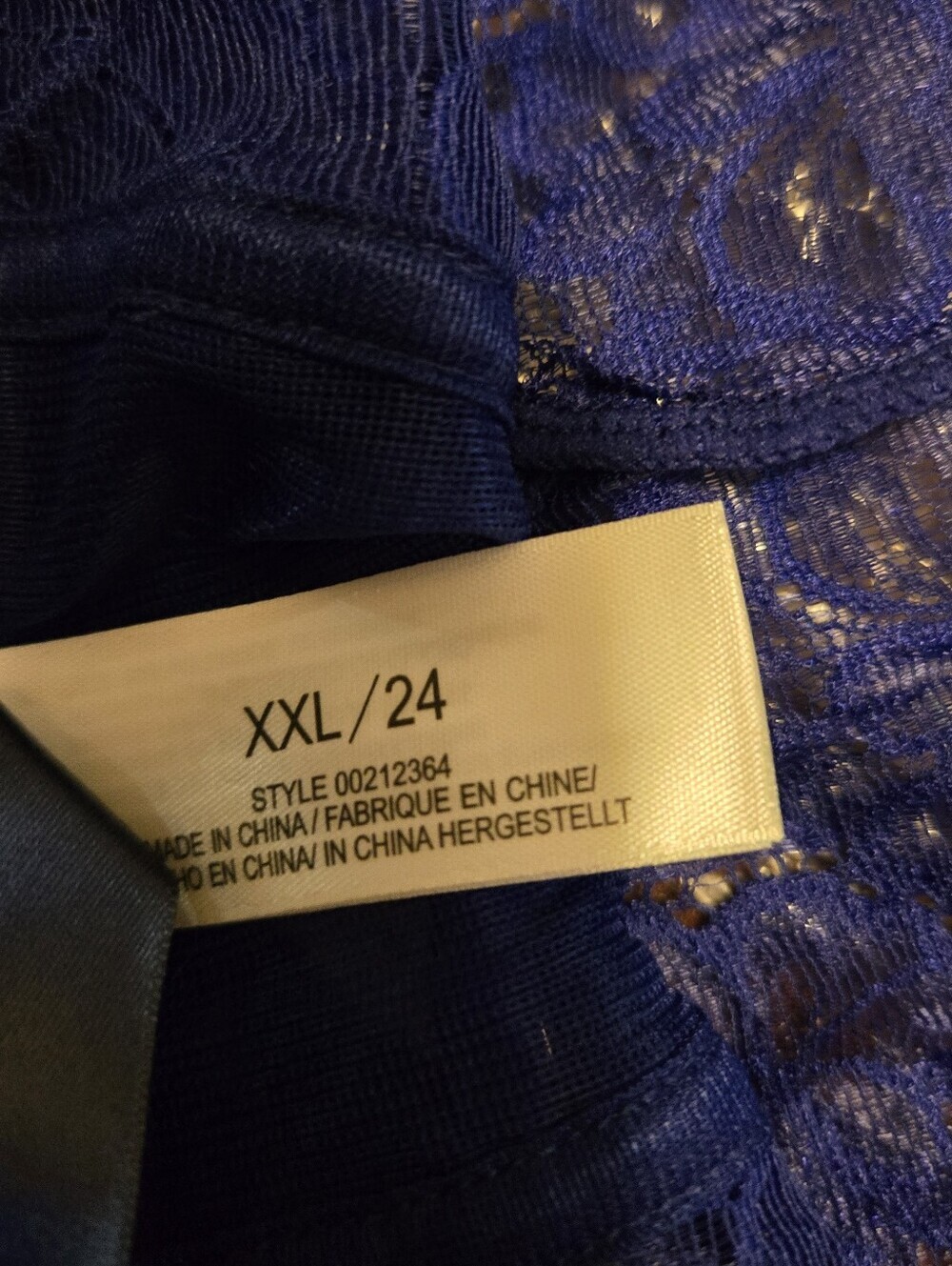 New! Fox & Royal Irina Cless Cheeky Sheer Lingerie No Crotch Size XXL Royal Blue - Picture 5 of 8